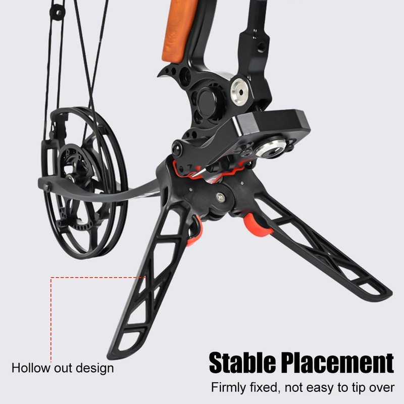 MiOYOOW Compound Bow Stand, Foldable Archery Bow Stand with Jaws Spring Design Archery Accessories for Outdoor Hunting Shooting