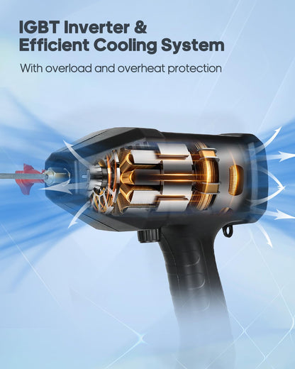 Handheld Welder Machine 110V Portable Welding Machine with IGBT Inverter 6 Variable Current Adjustmen 20-200Amp Welding Output Portable Handheld Welder for 1/16"-1/8" All Size Welding Rod