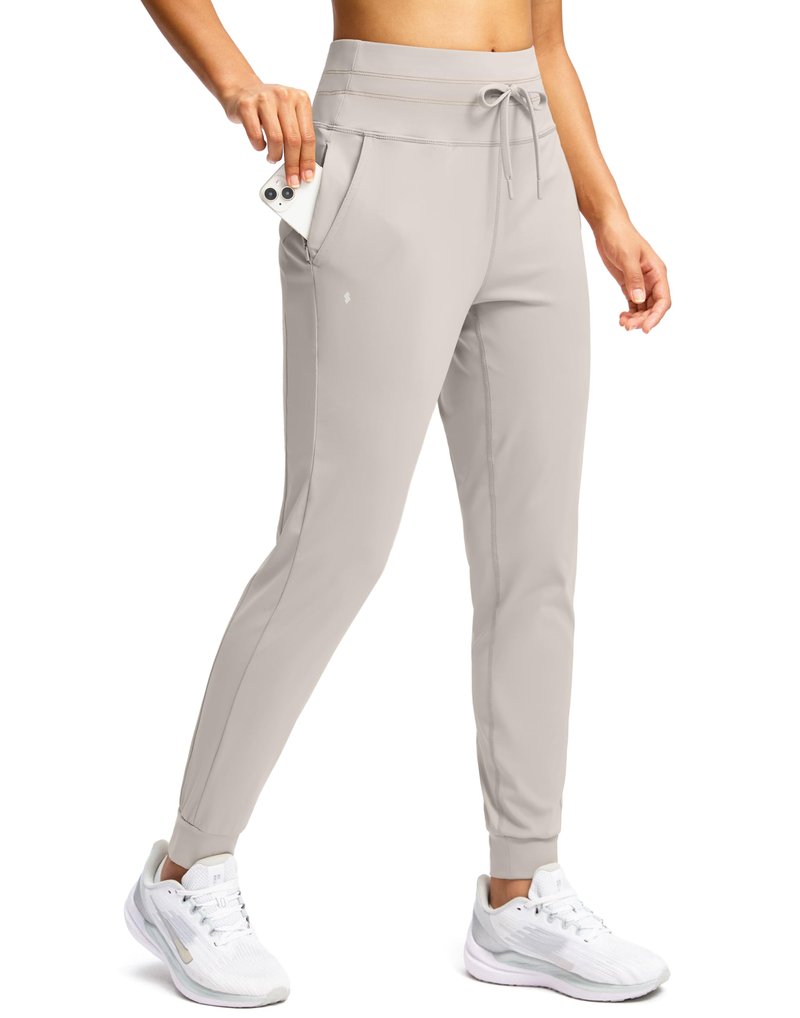 Soothfeel Womens Joggers with Zipper Pockets High Waisted Sweatpants Athletic Leggings Pants for Workout Running Yoga