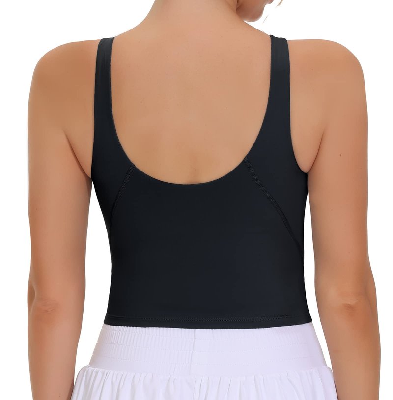 THE GYM PEOPLE Women's Sports Bra Sleeveless Workout Tank Tops Running Yoga Cropped Tops with Removable Padded