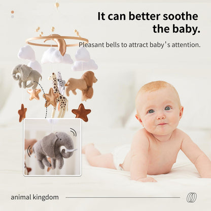 Mamimami Home Baby Bed Mobile Wind Chime Felt Animals Handmade 3D Bell Newborn Crib Cot Hanging Bed Bell Decoration Boy Girl