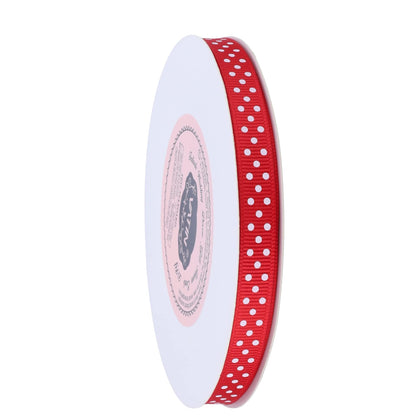 VATIN Polka Dot Craft Ribbon,3/8 Inch,10-Yard Spool,Red with White Dots,Use for Gift Wrapping,Party Decoration,All Crafting and Sewing