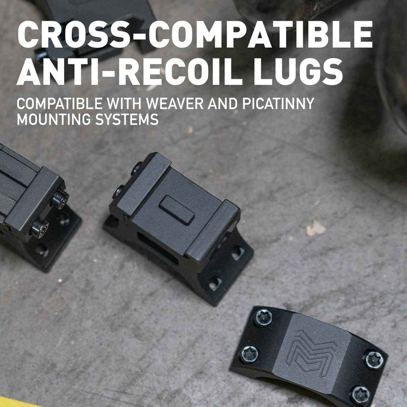 Monstrum Next Level Scope Rings with Integrated Level Bubble and Anti-Recoil Lugs | 1 inch Diameter | 1.00 Center Height