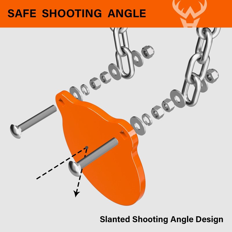 Highwild AR500 Steel Targets System 3/8 Inch Thick Complete Steel Shooting Targets with Stand, 4", 6", 8" Shooting Gongs + 7" x 12" Torso with 1 Stand, 2 Extension Brackets & 4 Mounting Kits