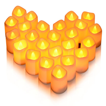 Litake LED Candles, Tea Lights 24 Flickering Flameless Candles Realistic Warm White Battery Powered Electric Fake Light for Weddings, Birthday, Festivals, Halloween, Home, Dinner, Party, Decoration