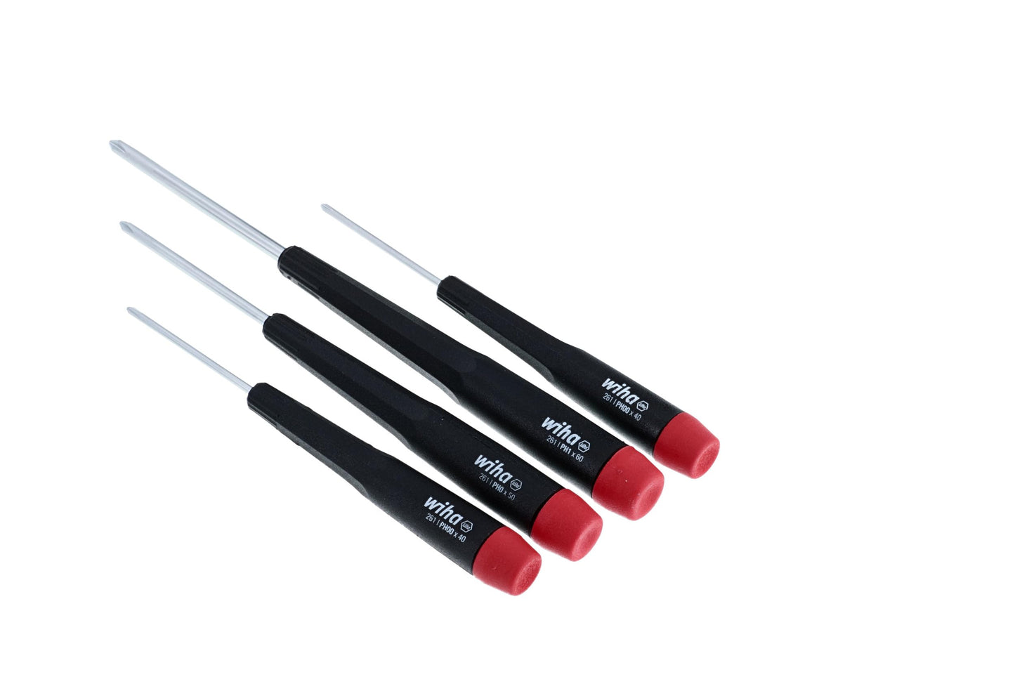Wiha 26194 Screwdriver Set, Phillips with Precision Handles, 4 Piece