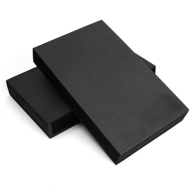 StrongTek 2-in-1 Non-Slip Balance Pad - High-Density Foam Cushion, Supportive Exercise Mat & Knee Pad for Core Training, Yoga, Pilates, Physical Therapy, Stability Training, Stretching, and Rehab