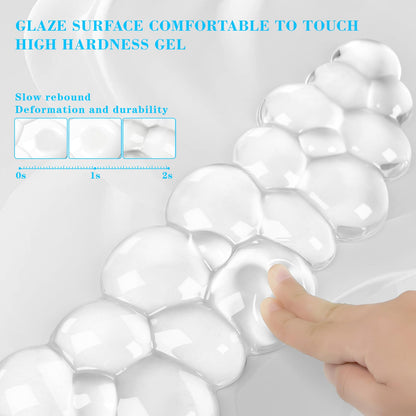 Gel Cloud Keyboard and Mouse Wrist Rest, Cute Wrist Support and Arm Support Keyboard Rest for Keyboard and Mouse Typing Pain Relief，Suitable for Office/Computer/Laptop/Gaming（White）
