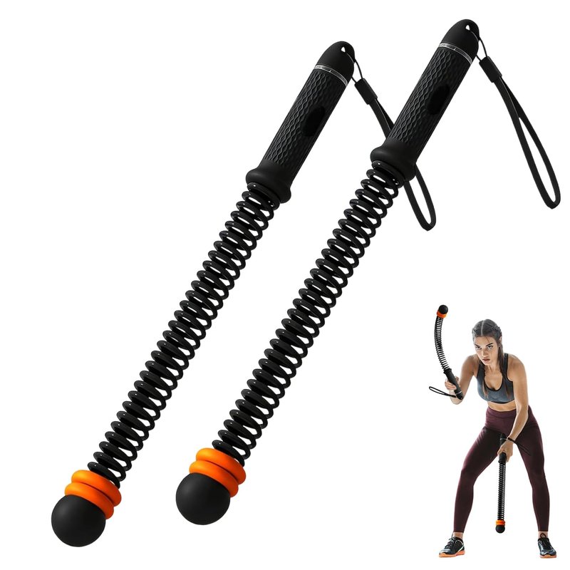 Weighted Ropeless Battle Ropes,Heavy Duty Portable Cordless Battle Ropes for Home Gym with Poster,Workout Exercise Rope for Strength Building,Fitness Equipment for Men & Women(Black)