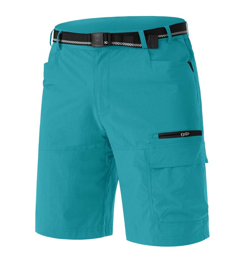 TACVASEN Men's Summer Hiking Cargo Shorts Lightweight Quick Dry Casual Golf Dress Tactical Shorts with Pockets Fishing Work Lake Blue 32