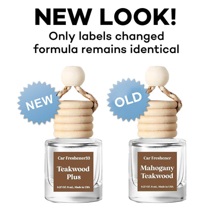 Car Air Freshener Hanging 2 Pack,Mahogany Teakwood Essential Oil Diffuser for Car, Car Air Freshener Cute, 45+ days Long Lasting Air Freshener for Car And Women, car accessories Made in USA