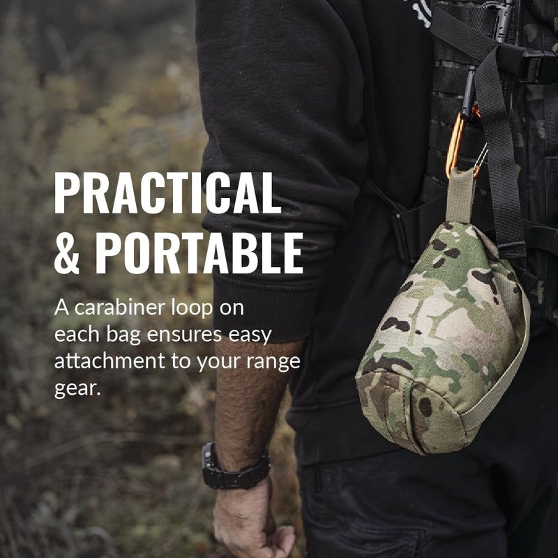 MDT Grand Old Canister Shooting Bag - Pre-Filled Front & Rear Support Rest for Outdoor Shooting & Hunting