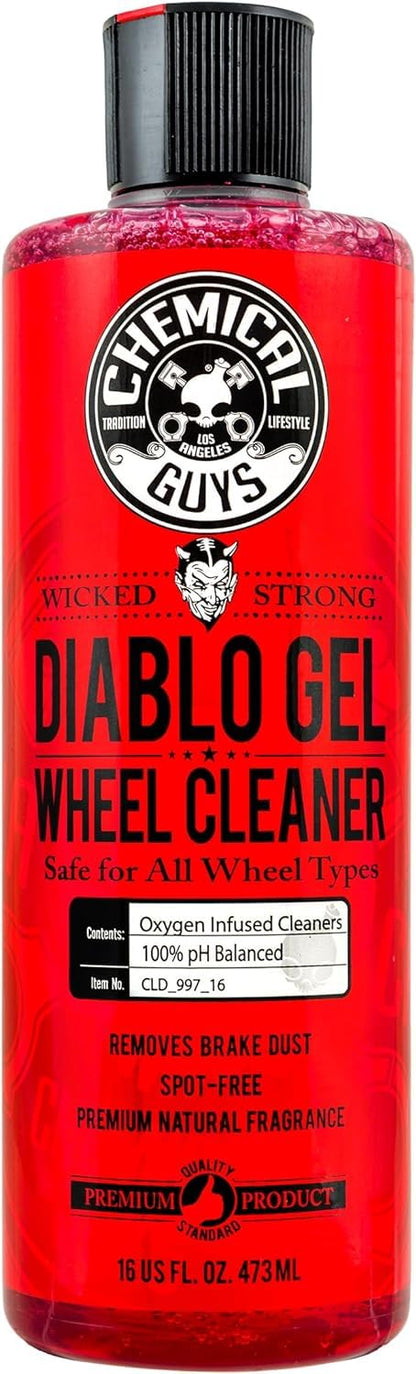 Chemical Guys CLD_997_16 Diablo Gel Oxygen Infused Foam Wheel And Rim Cleaner, Concentrated (Safe on All Wheel & Rim Finishes), for Cars, Trucks, SUVs, Motorcycles, RVs & More 16 fl oz