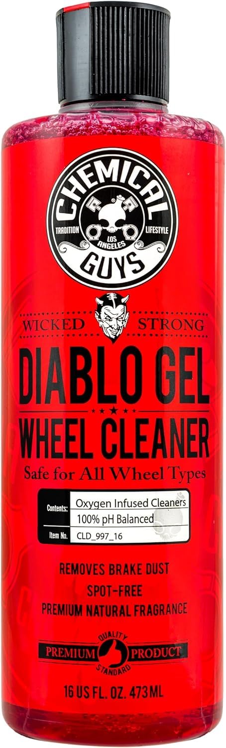 Chemical Guys CLD_997_16 Diablo Gel Oxygen Infused Foam Wheel And Rim Cleaner, Concentrated (Safe on All Wheel & Rim Finishes), for Cars, Trucks, SUVs, Motorcycles, RVs & More 16 fl oz