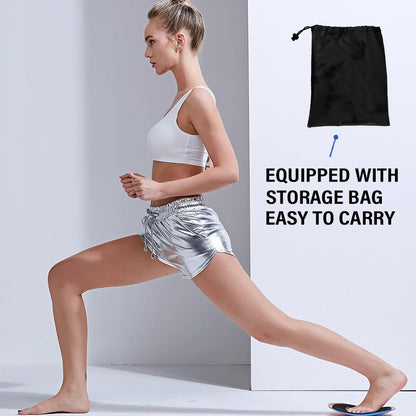 Ehsyxslx Blue Gliding Discs Core Sliders(Curved Arc) Smooth Use On Carpet Floor Exercise Sliders Equipment.Compact Core Gliders for Home Gym - Fitness Equipment & Full-Body Workout Accessories