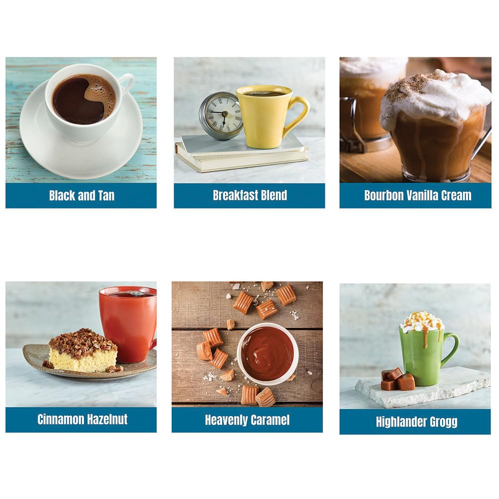 Gourmet Flavored Coffee Sampler Pack - 10 Bags of Unique Flavored Coffees – 100% Specialty Grade 1 Arabica -1.5 oz Full-Pot Bags - Roasted by Door County Coffee