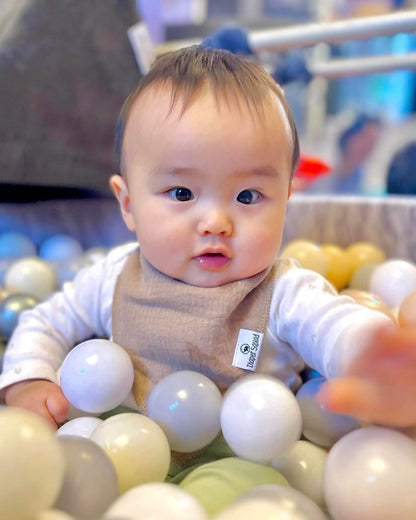 DiaperSquad's 10-Pack Baby Bibs for Drooling and Teething, Bibs for Boys, Baby Girl - Solid Cotton Baby Drool Bibs (Neutral - 100% Muslin)