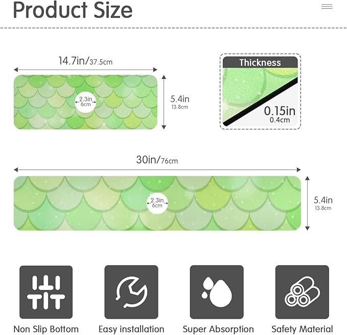Kitchen Sink Splash Guard 1 PC 30 Inch Sink Faucet Mat Splash Guard
