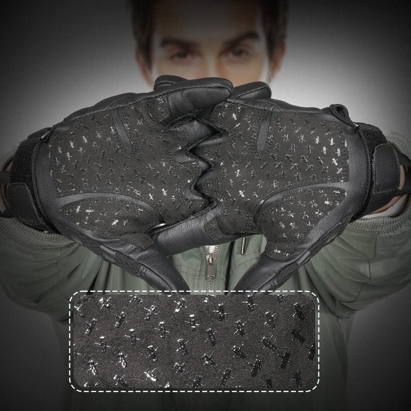 WTACTFUL Touch Screen Motorcycle Tactical Gloves for Men Airsoft Paintball Gear MTB Bike Cycling Cross-Country Motorbike ATV Hunting Hiking Riding Driving Work Outdoor Full Finger Gloves XL Black