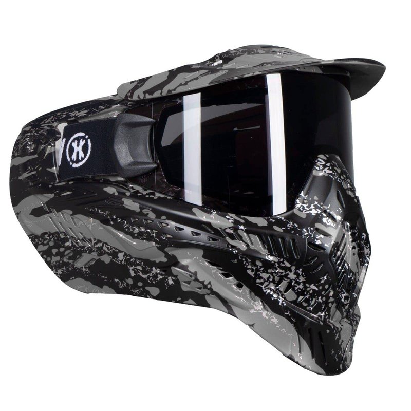 HK Army HSTL Goggle Paintball Airsoft Mask with Anti Fog Thermal Lens (Fracture Black/Grey/Smoke Lens)
