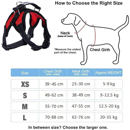 Dog Harness Mesh Breathable Comfortable Pet Vest No Pull Adjustable Soft Padded Dog Power Strap (S, Black)