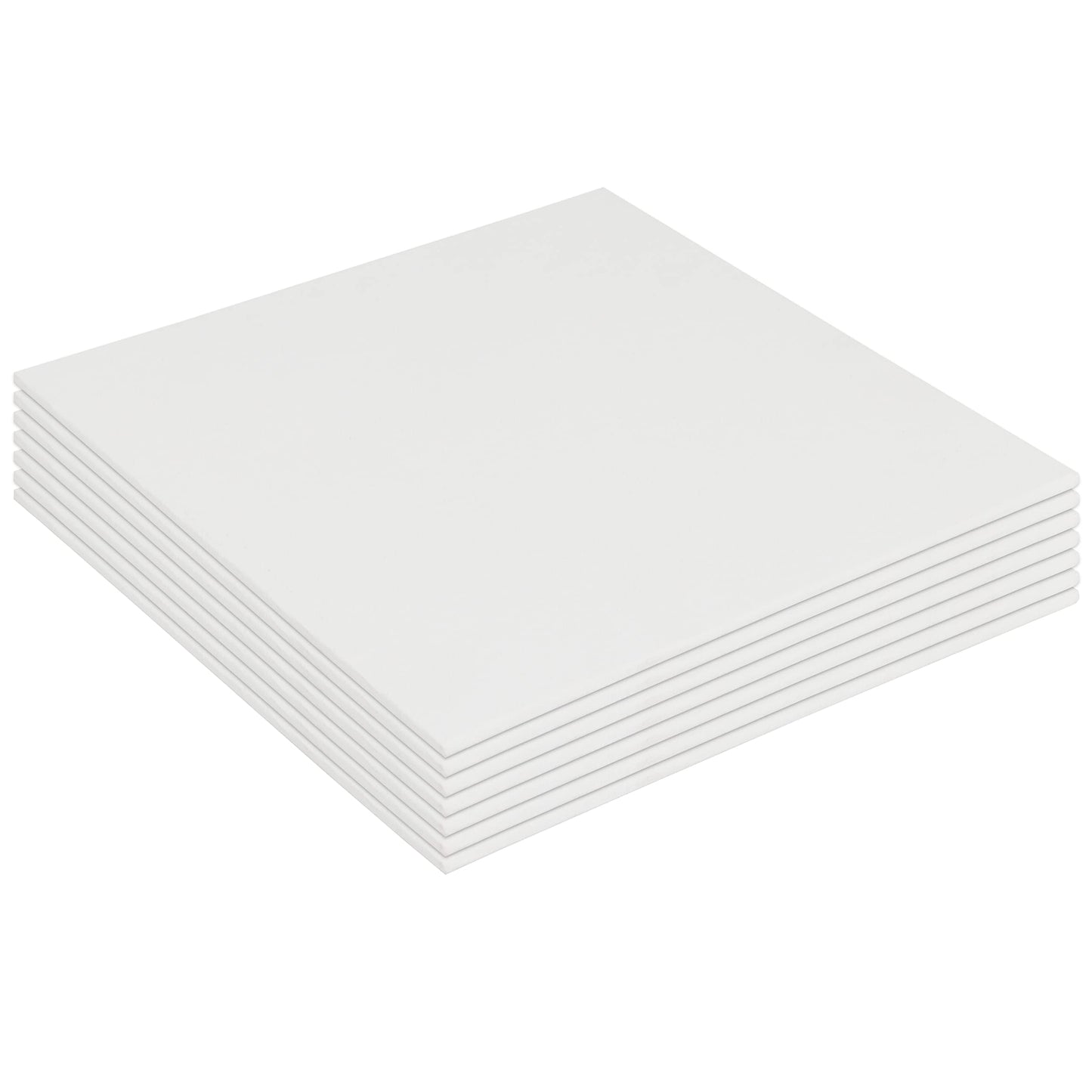 Belle Vous 24 Pack Blank Canvas - 18 x 18cm (7 x 7 inches) - Pre Stretched Canvas Panel Boards - Suitable for Acrylic and Oil Painting Also for Sketching and Drawing