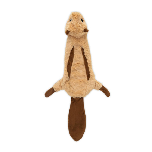 Best Pet Supplies 2-in-1 Stuffless Squeaky Dog Toys with Soft, Durable Fabric for Small, Medium, and Large Pets, No Stuffing for Indoor Play, Supports Active Biting and Play - Squirrel, Small