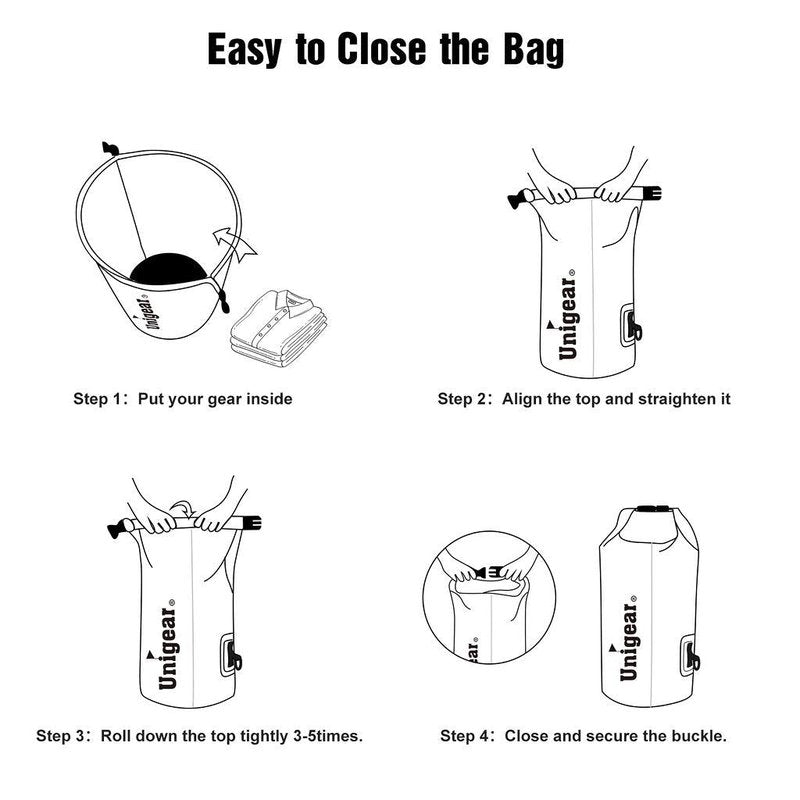 Unigear Dry Bag Waterproof, Floating and Lightweight Bags for Kayaking, Boating, Fishing, Swimming and Camping with Waterproof Phone Case (Sky Blue, 2L)