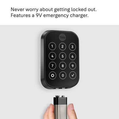 Yale Security Assure Lock 2 Plus Apple Home Keys (Tap to Open) Deadbolt, Satin Nickel Smart Keyless Entry Door Lock with Wi-Fi Connected Keypad for Code Entry and Remote Access, YRD450-N-WF1-619