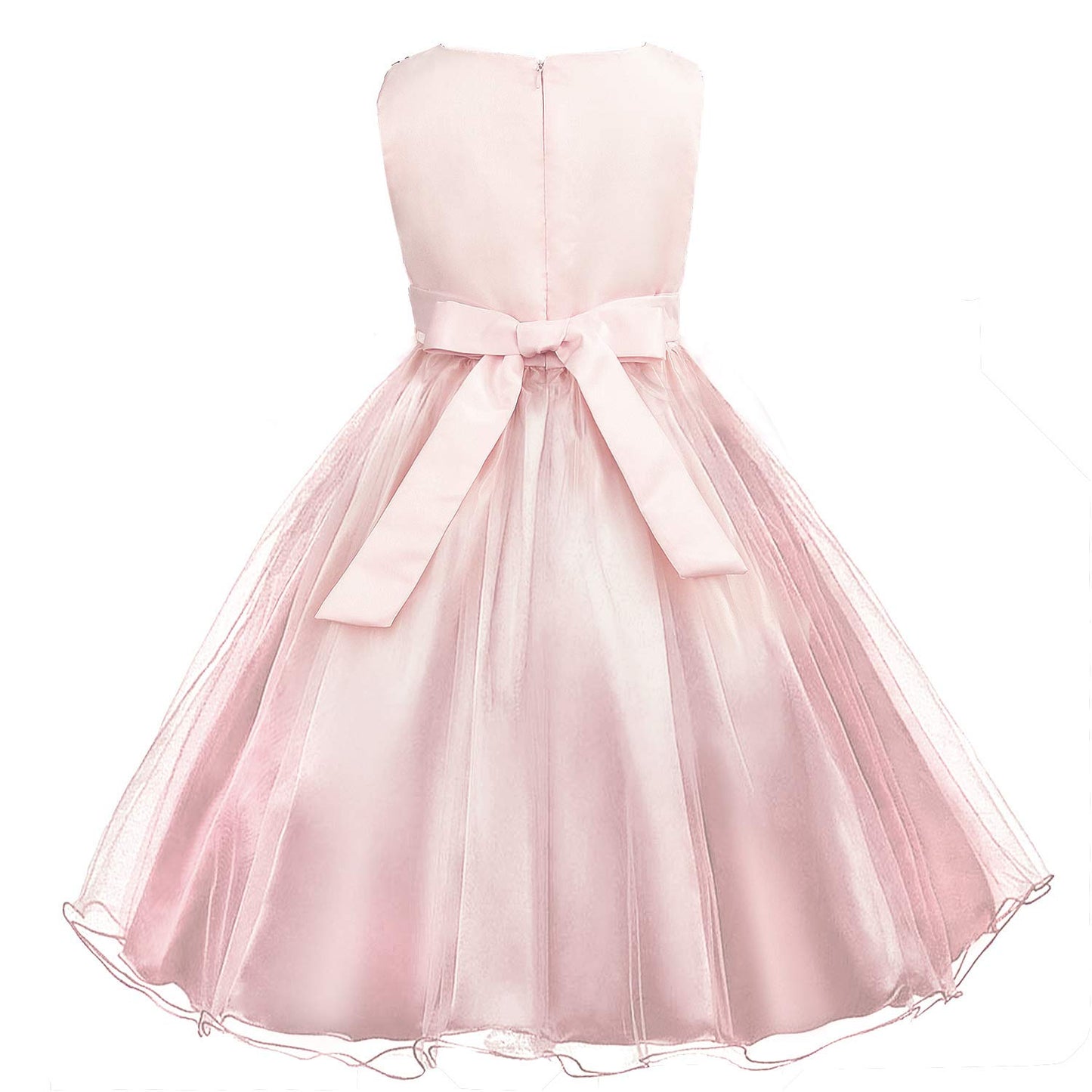 Discoball Girls Princess Dress Sequin Tulle Flower Pageant Birthday Party Wedding Bridesmaid Girl Dresses for 3-12 Years Pink