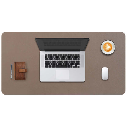 Desk Pad Large, DOBAOJIA Desk Mat, Laptop Mat, Writing Pad, Desk Blotter, Extended Mouse Mat, Large Mouse Pad for Office/Home, PU Leather Waterproof +Suede Non-Slip 31.5" X 15.7" (Mud)