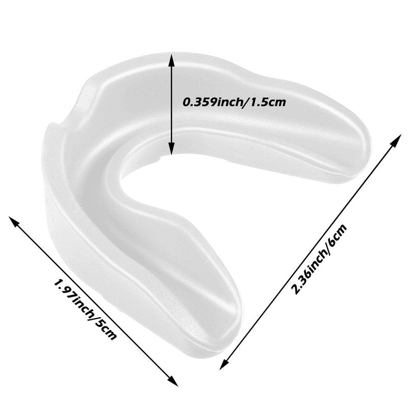 10 Pcs Sport Mouth Guards Gum Teeth Armor Game Guard for Boxing Basketball Football Hockey Karate Basketball Rugby Match (Clear White)