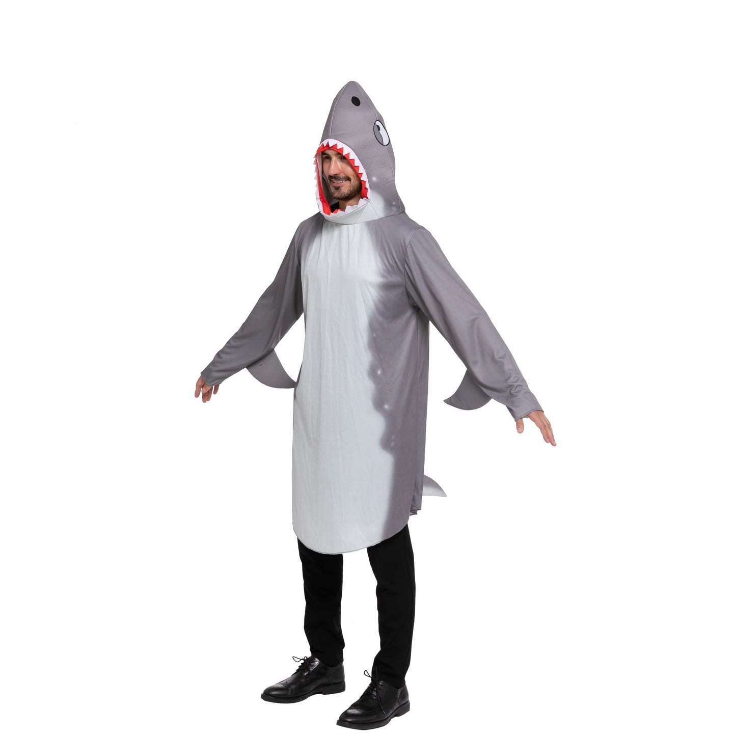 Spooktacular Creations Men Shark Costume for Adult Halloween Costume Party, Shark outfits, Animal Theme Cosplay Party -M