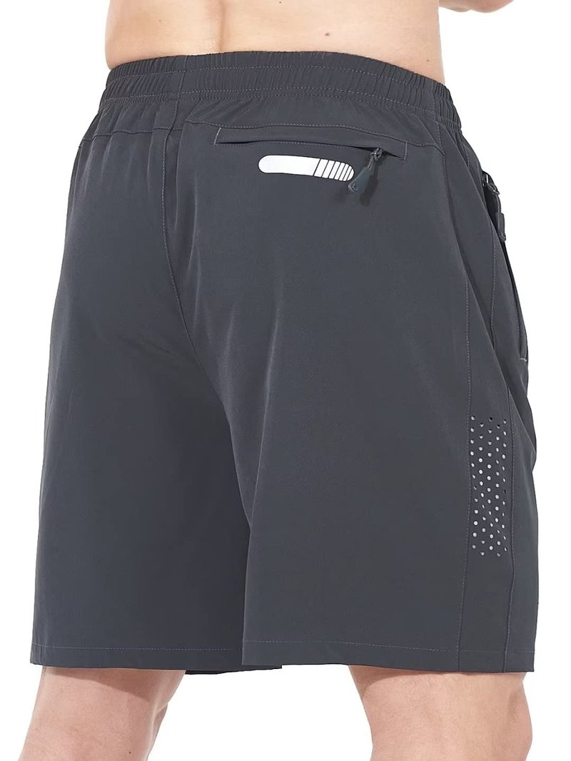 NORTHYARD Men's Athletic Running Shorts Gym Workout 7"/9"/5" Quick Dry Lightweight Sports Basketball Tennis 3 Zipper Pockets Darkgrey 3XL