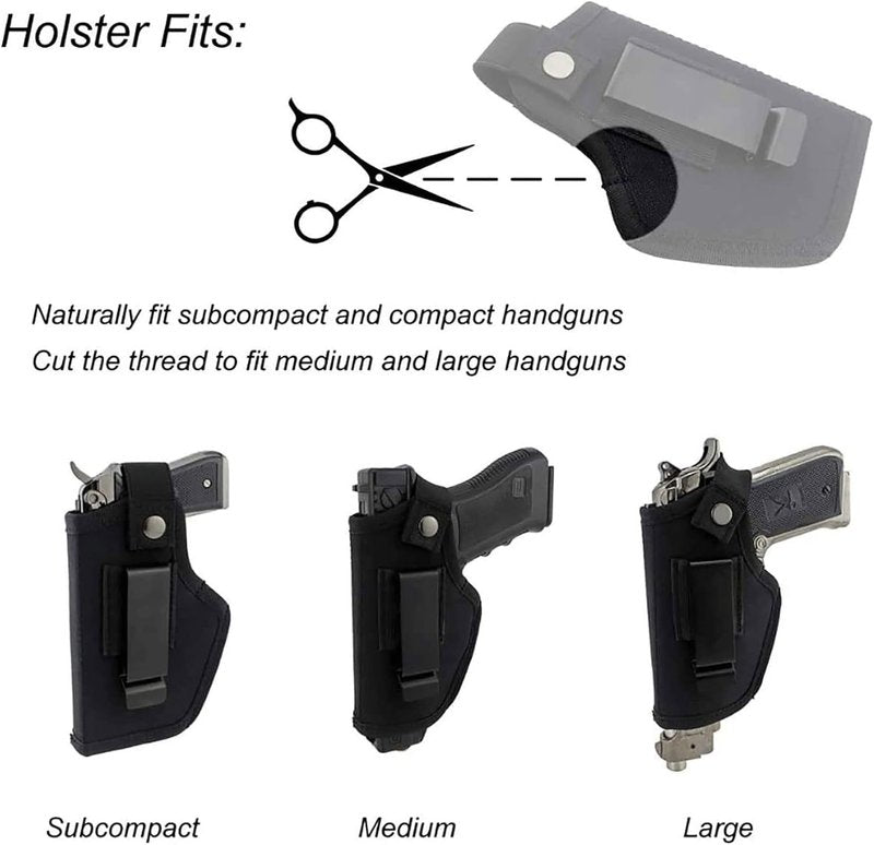 Concealed Carry Holster - IWB/OWB Metal Clip for Airsoft Pistols | Right & Left-Hand Draw Options