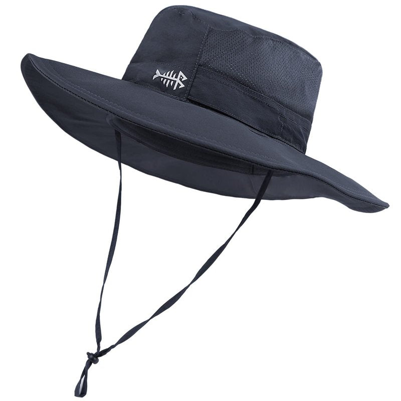 BASSDASH UPF 50+ Sun Fishing Hat Water Resistant with Detachable Neck Flap Big Size