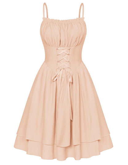 Scarlet Darkness Summer Dresses for Women 2025 Wedding Guest Cami Dress Chiffon Sundress Yellow M