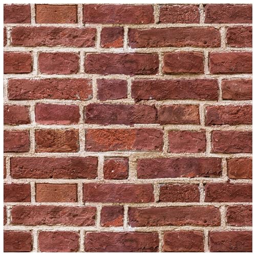 Red Brick Wallpaper Peel and Stick Wallpaper Brick 17.3" x 78.7" Self-Adhesive Wallpaper Faux 3D Brick Contact Paper Removable Red Brick Vintage Wallpaper for Fireplace Bedroom Bathroom D?cor Vinyl