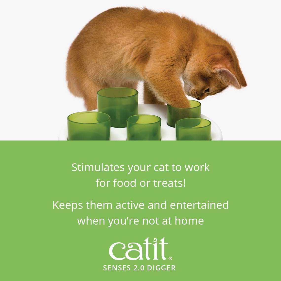 Catit Senses 2.0 Digger Interactive Slow Feeder - Turn Mealtime into Play Time