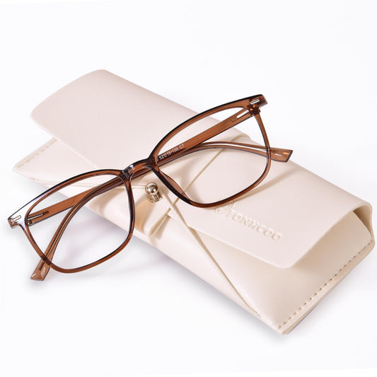 FONHCOO Blue Light Blocking Glasses Women Men TR90 Fashion Frame Computer Blue Light Glasses Anti UV Glare (Upgrade)