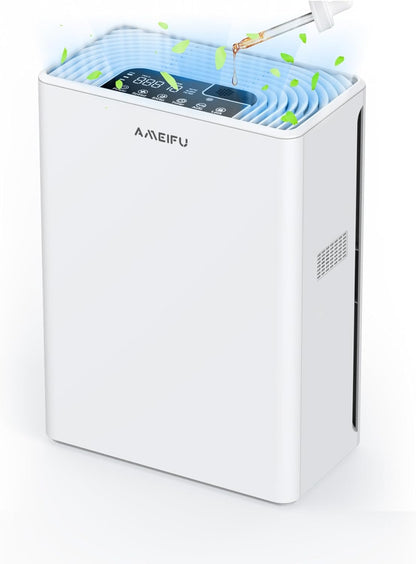 AMEIFU Air Purifiers for Home Large Room up to 2300sq.ft, H13 True Hepa Air Purifiers for Pets Hair, Dander, Smoke, Pollen, 3 Fan Speeds, 5 Timer Air Cleaner