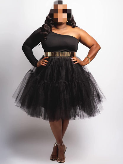 Black Tutu for Women Adults Beetlejuice Costume Short Tulle Skirt Halloween Skirt Puffy Petticoat Skirts Black