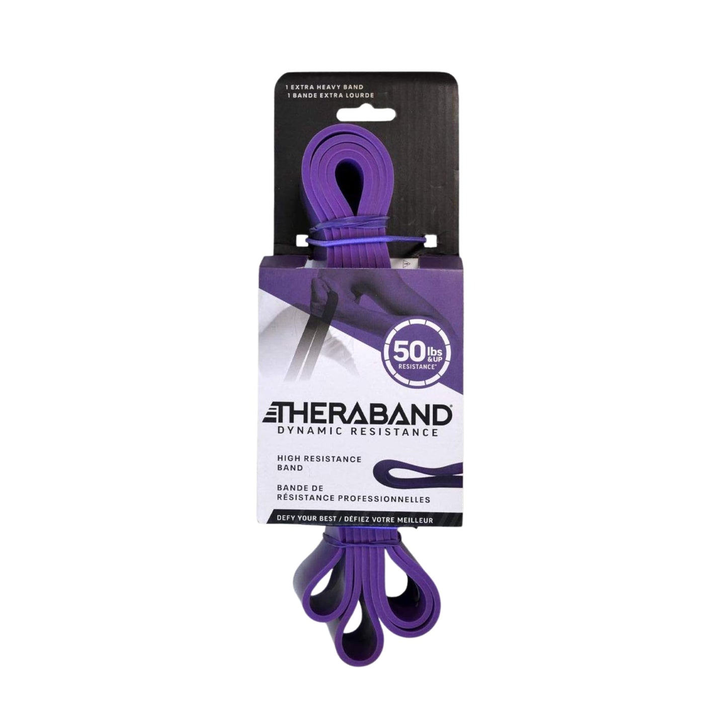 THERABAND High Resistance Bands, Set of 2 Elastic Super Bands for Improving Flexibility, Injury Rehab, & Full Body Workouts, Heavy Duty Stretch Bands for Lifting, 1 Light & 1 Medium Band