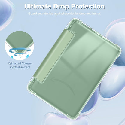 FINTIE Slim Case for 6" Kindle (11th Generation-2024/2022 Release), Ultra Clear Soft Flexible TPU Back Cover Light Shell with Auto Wake/Sleep for Kindle 2024/2022 11th Gen, Agave Green