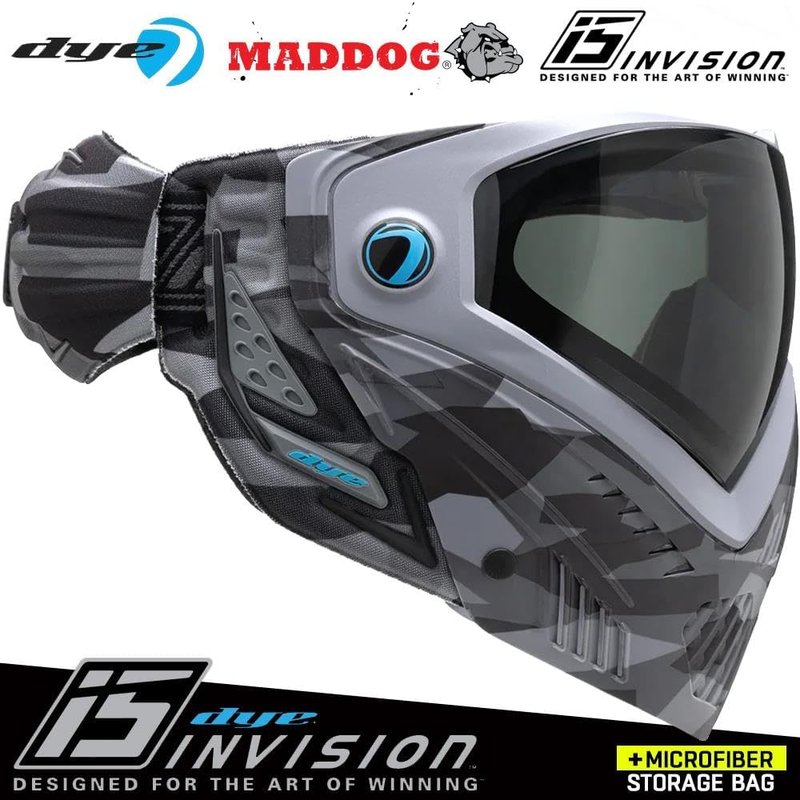 Maddog Dye i5 Thermal Anti-Fog Paintball Mask - Safety Certified Goggle System with Microfiber Bag