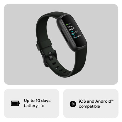 Google Fitbit Inspire 3 Activity Tracker with 6-months Premium Membership Included, up to 10 days battery life and Daily Readiness Score, Black/Midnight Zen
