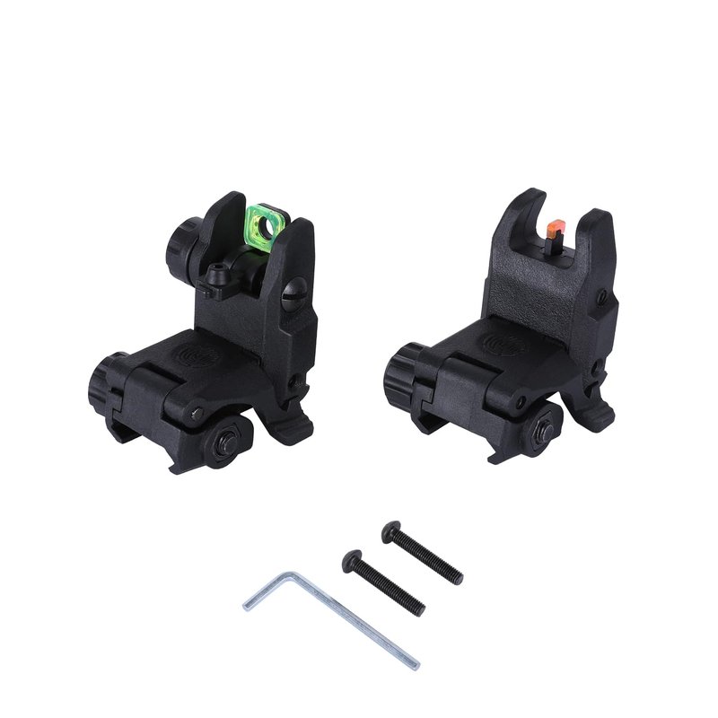 Fiber Optic Sights,Flip Up Front and Rear Backup Sights