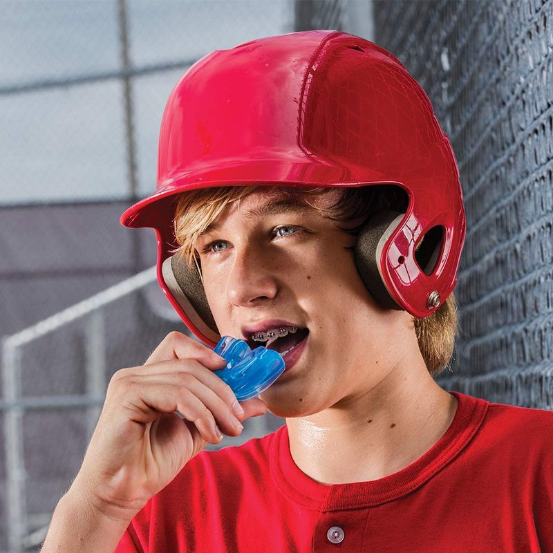 Under Armour Mouth Guard for Braces, Sports Mouthguard for Football, Lacrosse, Hockey, Basketball, Strapless, Youth & Adult, Adult,