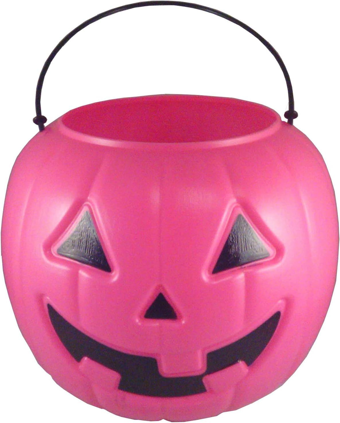 Halloween Pumpkin Jack O Lantern Candy Bucket (Pink)