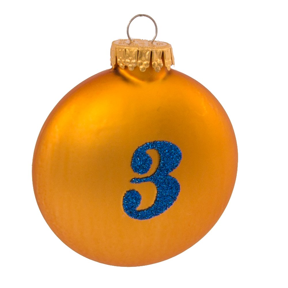 Kurt Adler 12 Days of Christmas Glass Ornament (Set of 12), 65mm